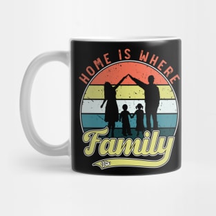 Home is Where Family Is, Family Day Gift, Gift for Mom, Gift for Dad, Gift for Son, Gift for Daughter Mug